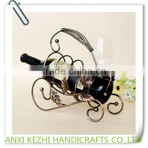 KZ9-60012 Bottle Frame, Wrought Iron Creative Sunflower Wine Rack Table Decoration
