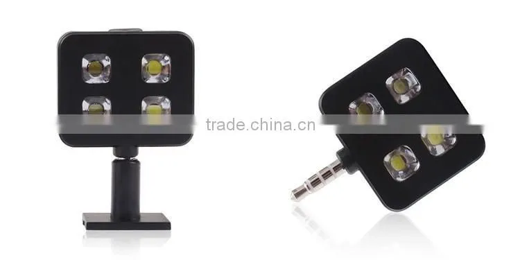 Universal iblazr RK06 RK-06 Mini Portable LED Selfie Flash Light Adapter for Phone Camera with 4 LED Light