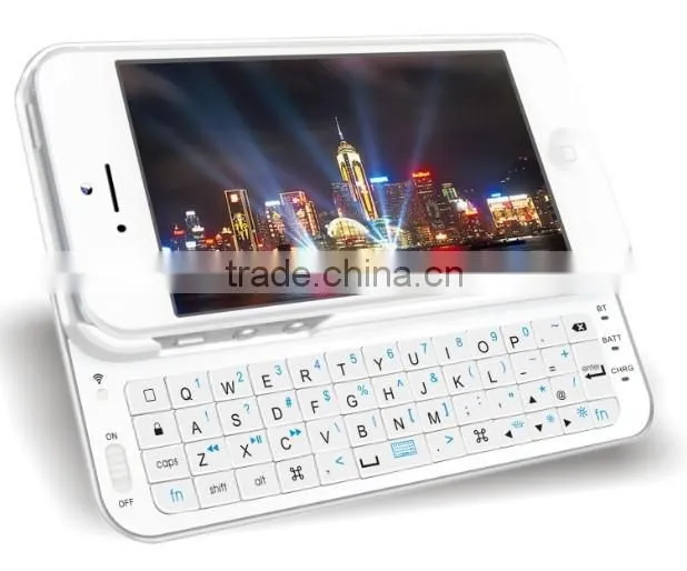 Sliding bluetooth wireless keyboard case for iphone 5 5s