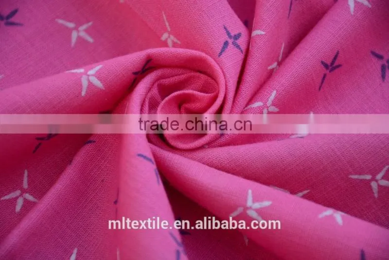 97%Cotton 3%Linen Printed shirt fabric