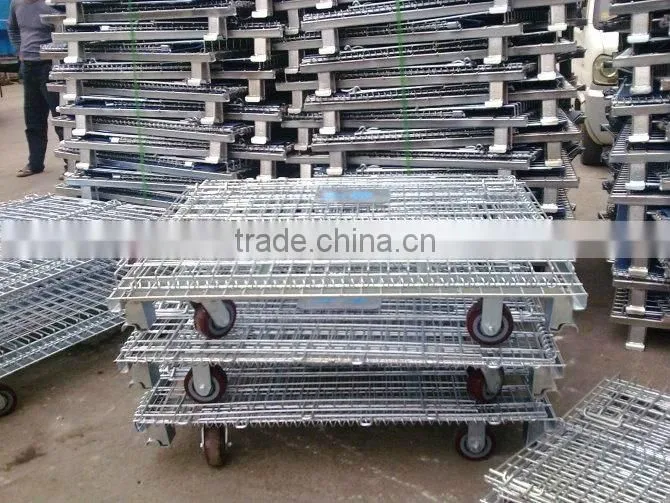 Warehouse foldable steel metal storage cage