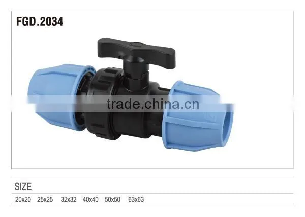 2014 Single Union Ball valve PN16 (Straight instsert) PVC BALL VALVE