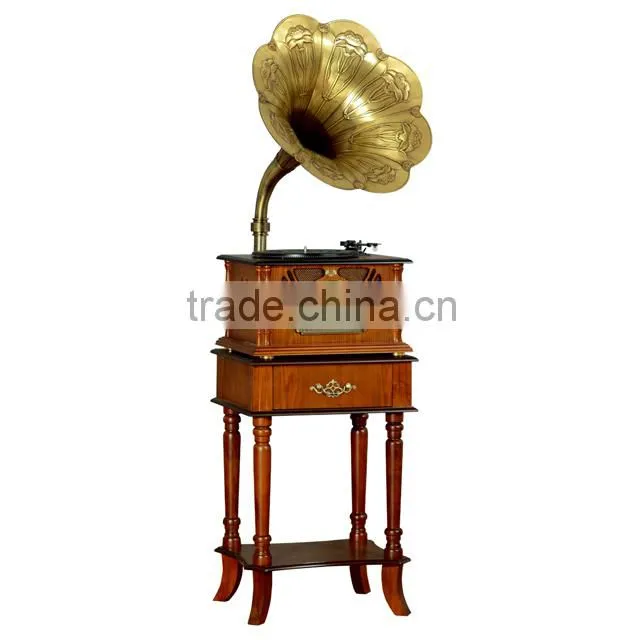 antique gramophone/retro gramophone/wooden gramophone