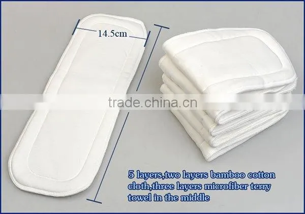 5Layer Charcoal Bamboo Insert Urine Mat Changing Liner For Pocket Baby Cloth Diaper