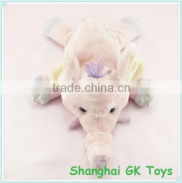 ASTM/EN71 Standards Bell Inside Plush Pink Baby Elephant Toy