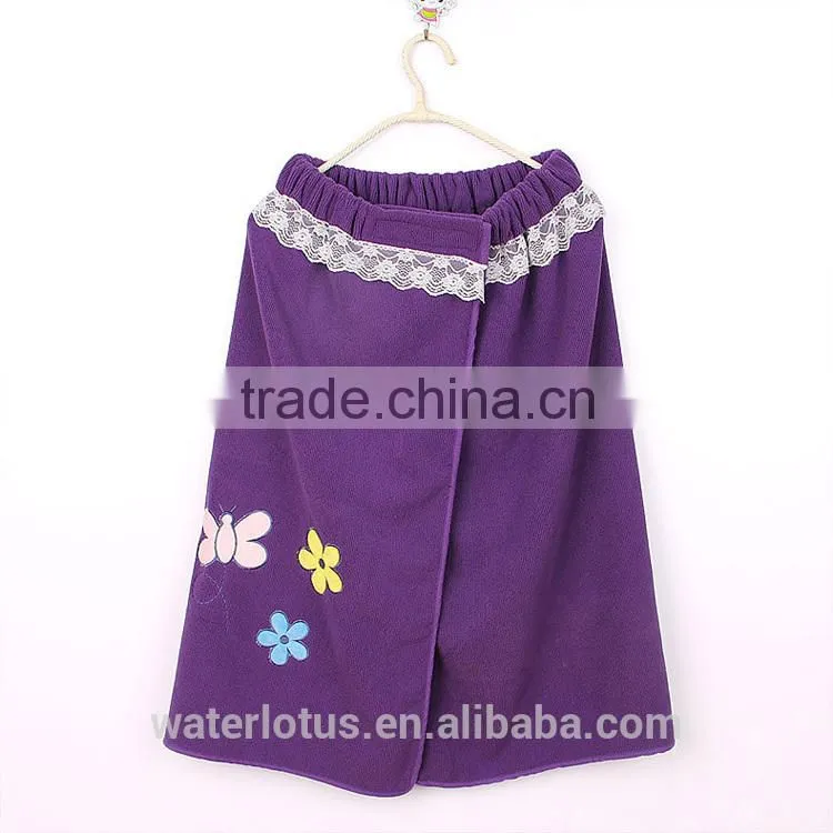 2014 china yiwu factory reliable supplier pretty practical towel bathrobe with embroidery