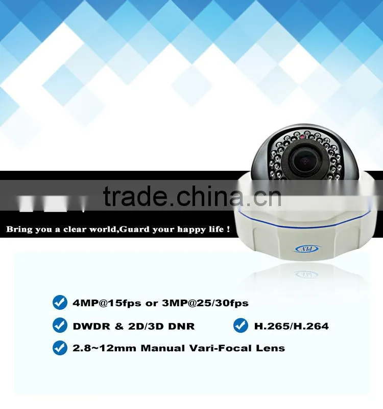 New products 3mp ip poe cameras vari-focal domes h264 h265 poe ip external dome camera