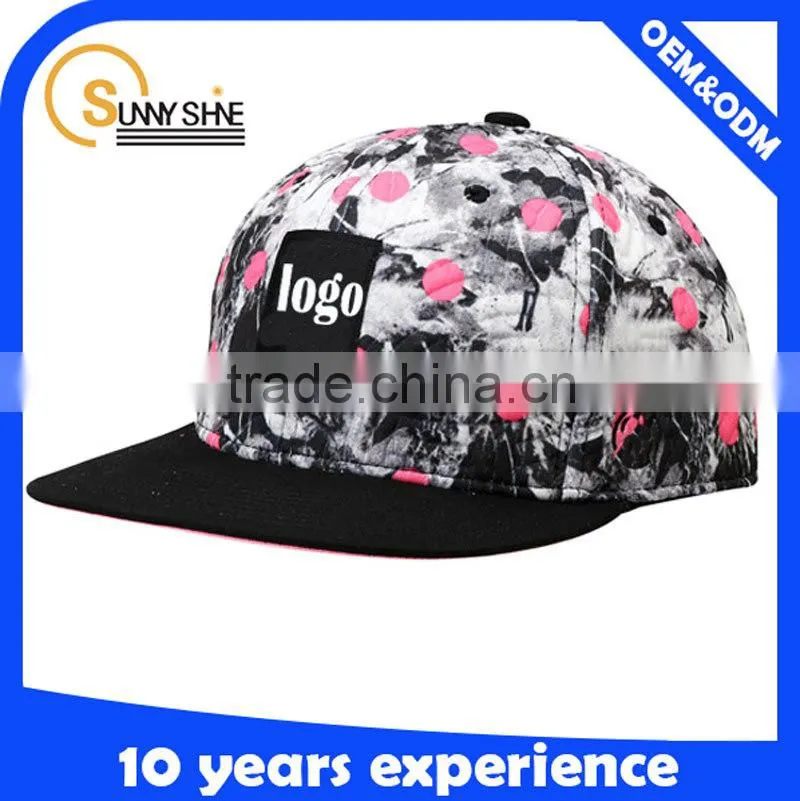custom flower snapback wholesale cat hat