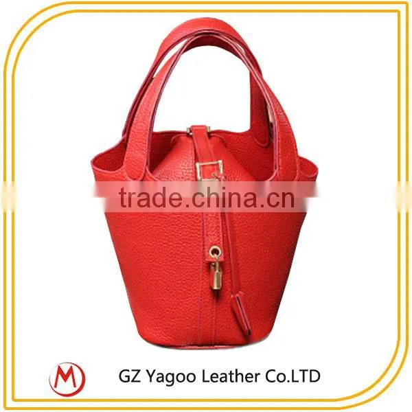 Chinese Bag in Bag Pu Bucket Bag for Shopping