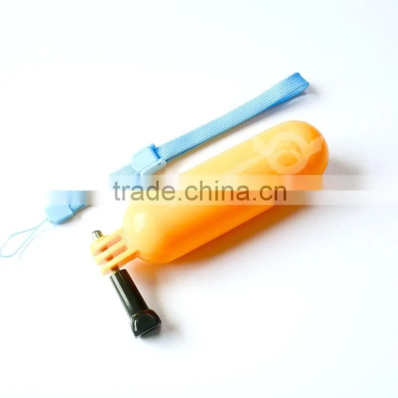 Floaty bobber with strap and screw for Gopro Hero 3+/3/2/1, Yellow & Orange