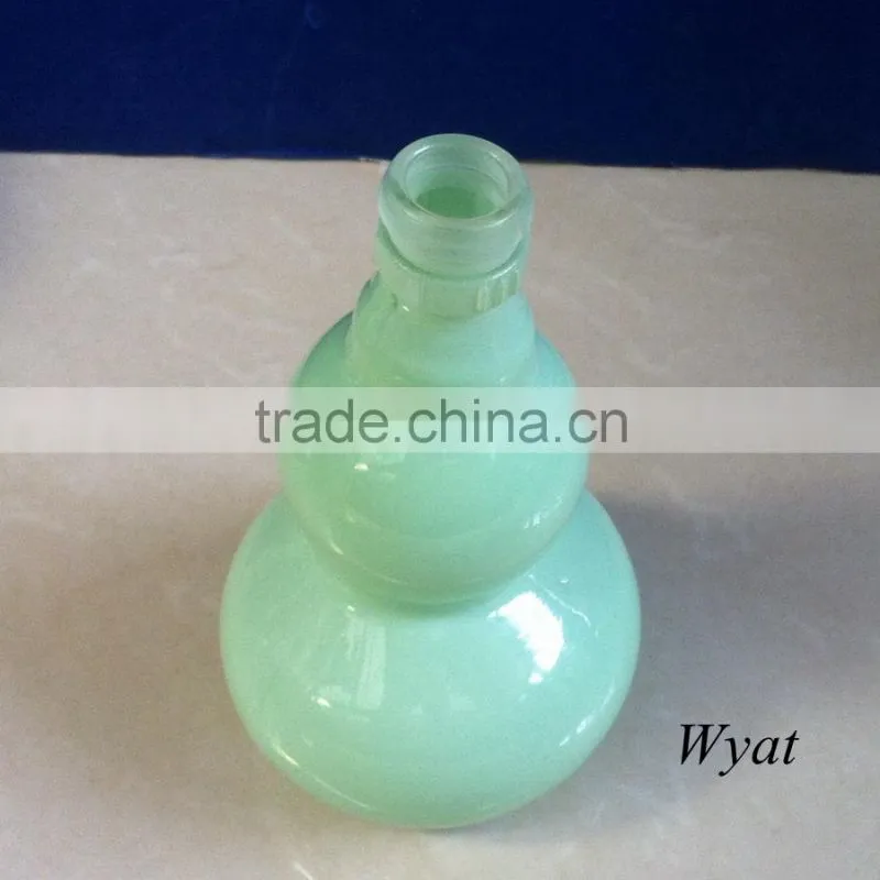 150ml 5oz green glass wine bottles with gourd design SLBd135