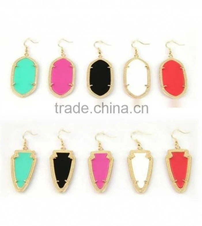 Hammered basket metal simple style earring