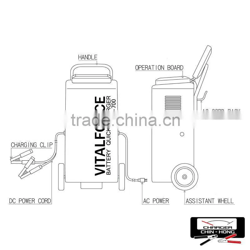 Quick-Action Car Battery Charger Starter For Lead Acid Battery