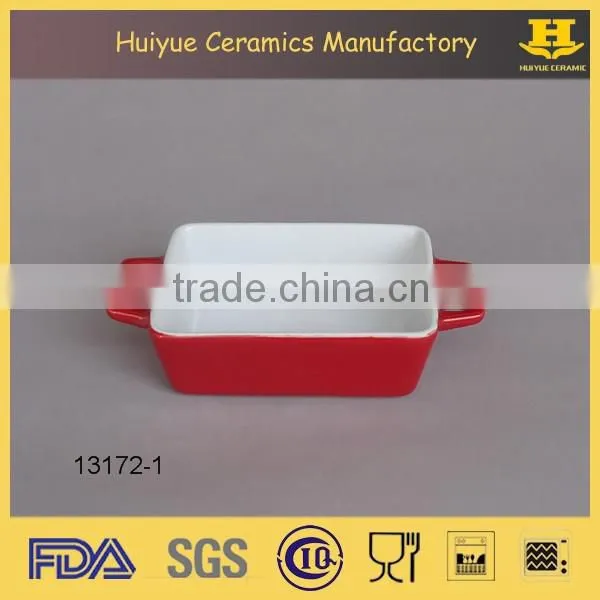 Rectangular casserole, ceramic glazed casserole dish
