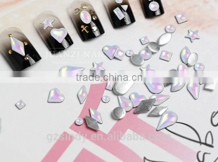 Best Price ! Bling bling White Opal Hotfix Stones Wholesale ZX:SZ578