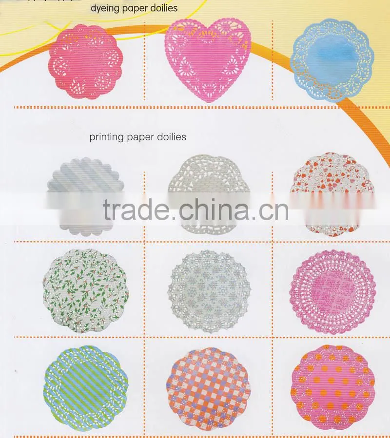 Laser cut cup cake wrapper paper doilies 4.5" round paper doily