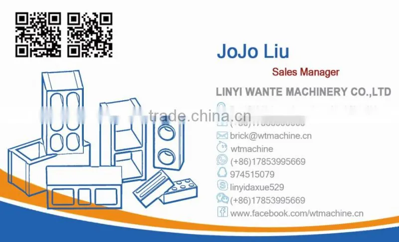 2016 WANTE BRAND DOUBLE MOLD BLOCK MAKING MACHIE WT2-20M