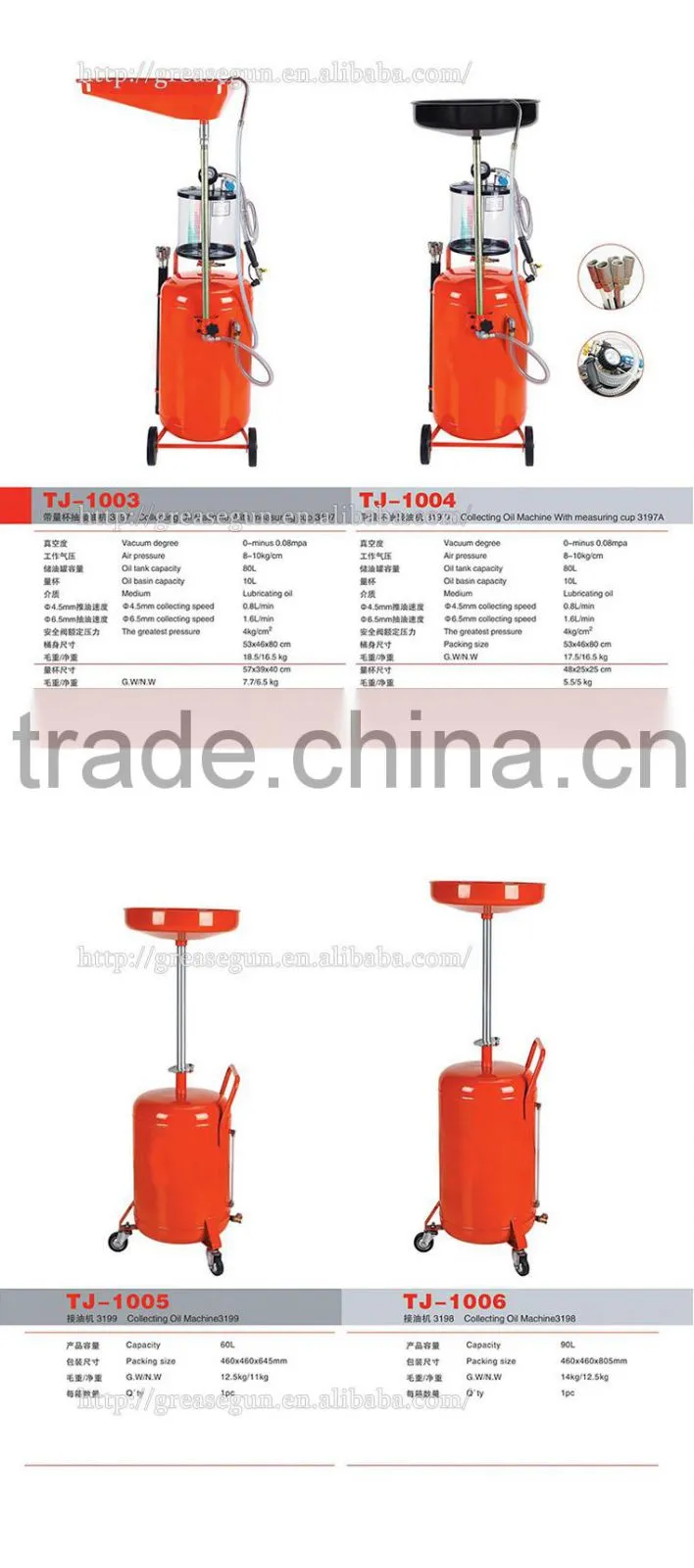 Stainless Steel Pneumatic Collecting Oil Machine /Collecting Oil Machine