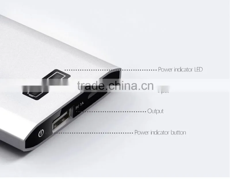 5300mah metal slim size external mobile power bank wit led indicator