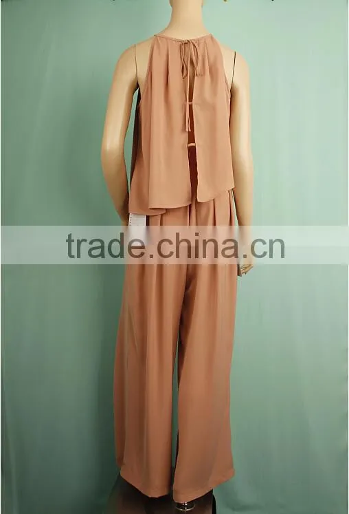 Two pieces women body fit jumpsuit pant unique design jumpsuit pant WT150832601