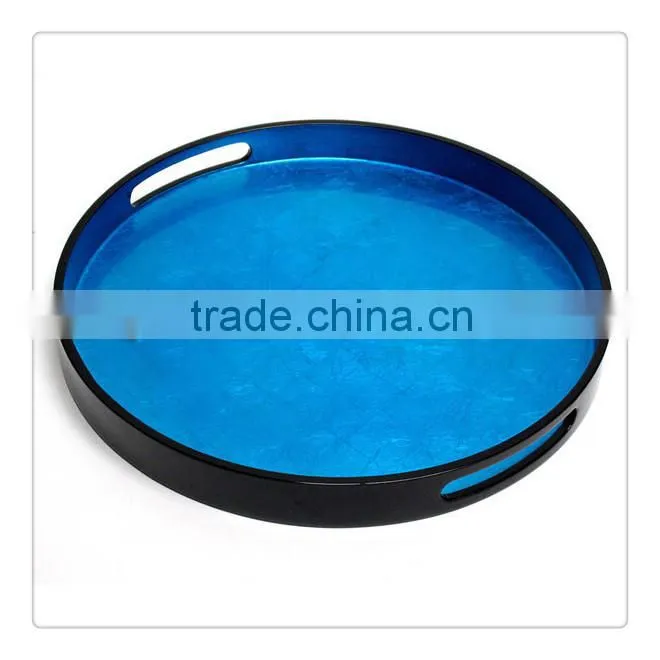 Gold Serving Plastic Round Tray