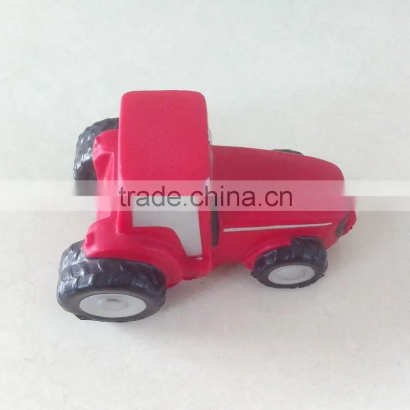 pu foam red tractor head toys