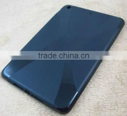 soft X-shape design TPU gel case for mini ipad 7"