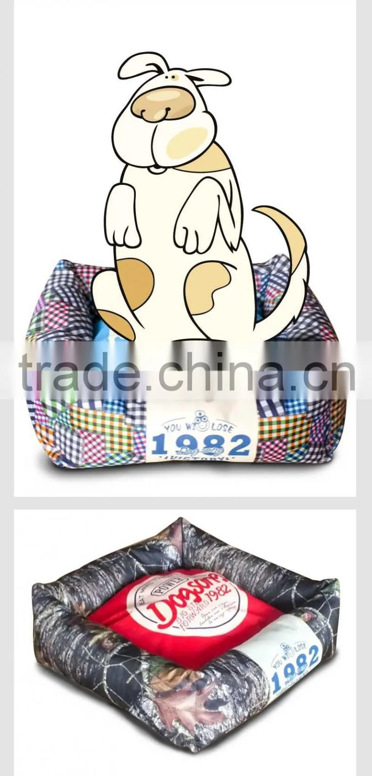 2015 new design memory foam dog bed made in china