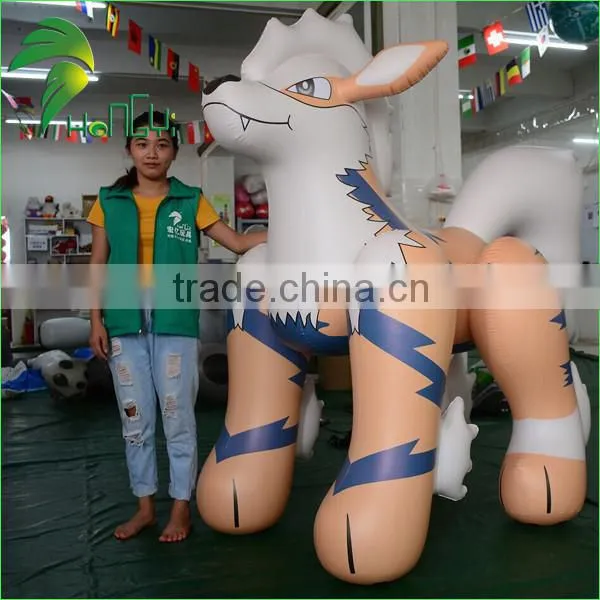 Hongyi Latest Standing Amazing Printing Cartoon Character Mascot Inflatable Dragon