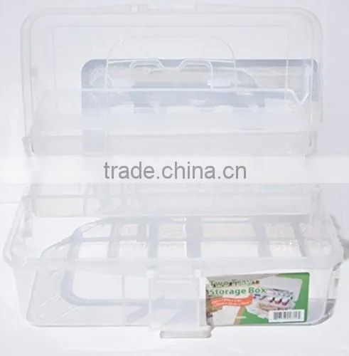 2016 New Design Two Tray PP Storage Box artist Essential storage toll box