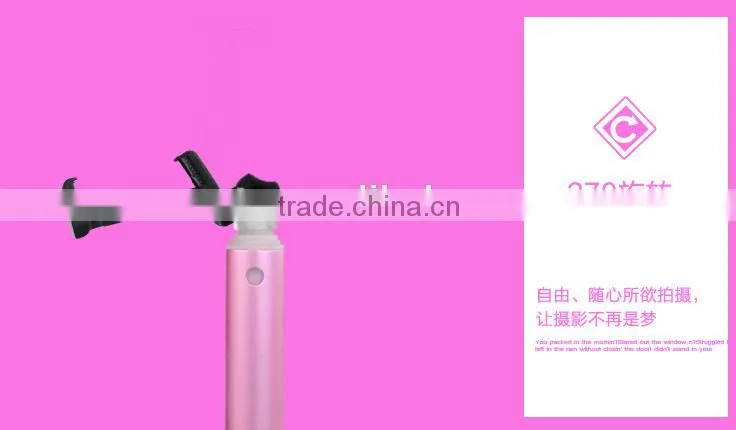2015 Best Selling Premium Aluminum Light Portable Bluetooth Selfie Stick For Christmas