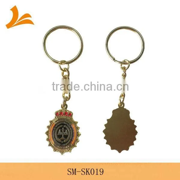 SM-SK017 gold metal trolley coin keyring