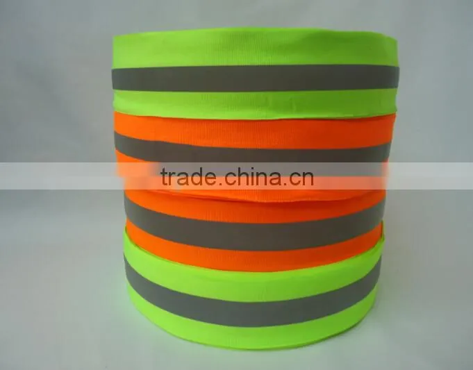 high visibility silver double/single side Elastic Reflective tape elastic reflective tape for clothing bag