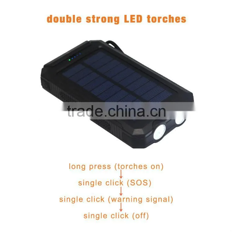 Universal portable compass usb 8000mah waterproof mobile phone powerbank