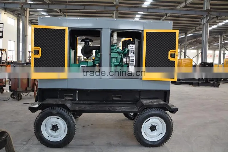 50kw Yuchai silent diesel mobile trailer