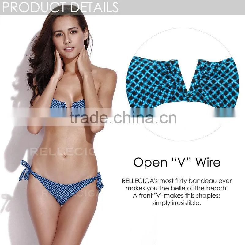 2016 RELLECIGA Sexy Bandeau Bikini
