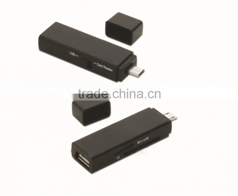 Micro SD/TF SD Micro USB OTG Smart Card Reader for Smartphone with switch