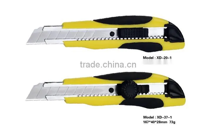 Stationery 9mm Snap Off Blade Plastic with rubber grip handle Utility Knife