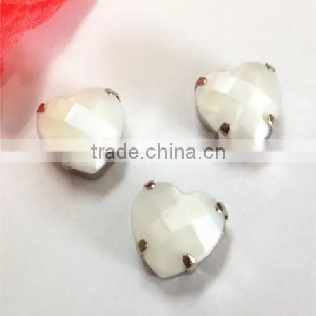 Hot sale new style acrylic rhinestone button flower shape sewing silver plating for flower center DIY crafts