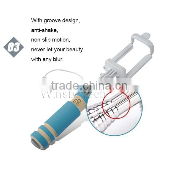 High quality extendable monopod smartphone selfie stick