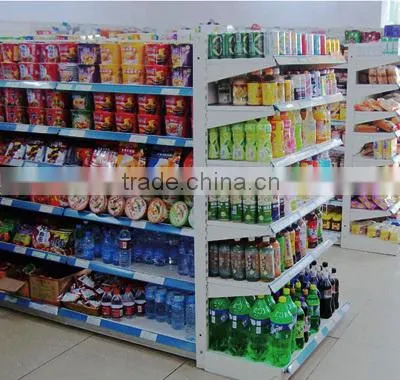 Gondola advertising display supermarket shelf