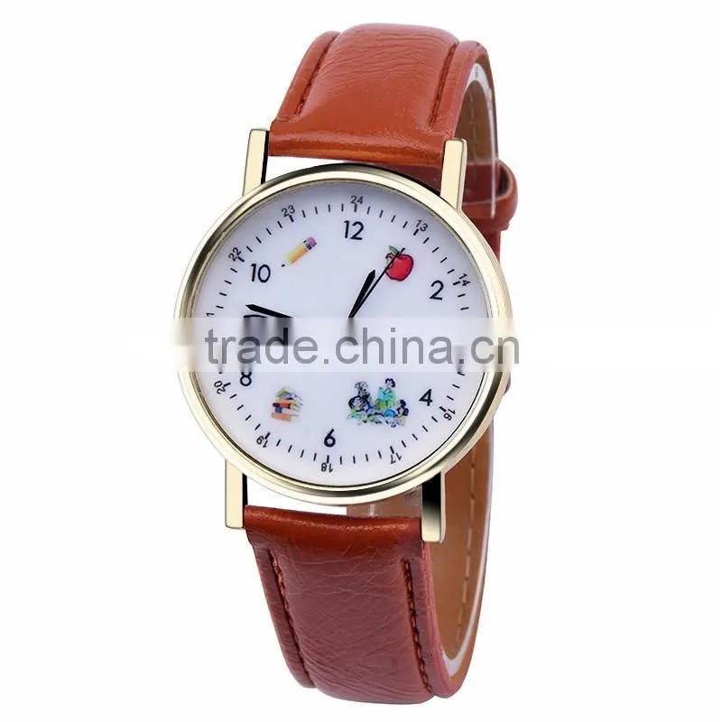 WJ-5396 personality student stylish charming fancy quartz best selling leather girls watch