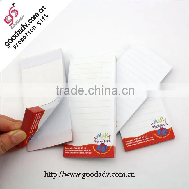 Free sample fashionable cheap wholesale custom note pad