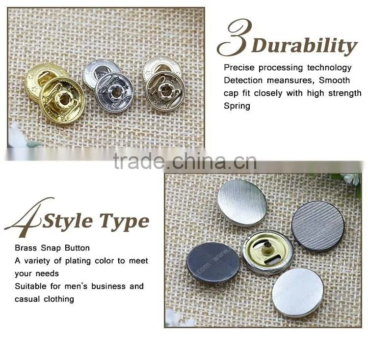 Twill Design 4 Part Press Button,Spring Type Snap Button For Coat and Jacket