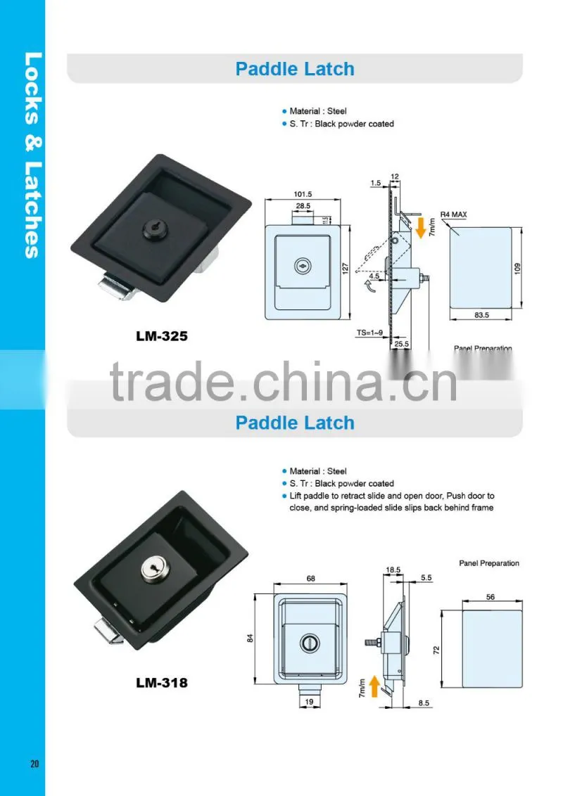 LM-325 distribution boards electrical panel genset cabinet panel lock