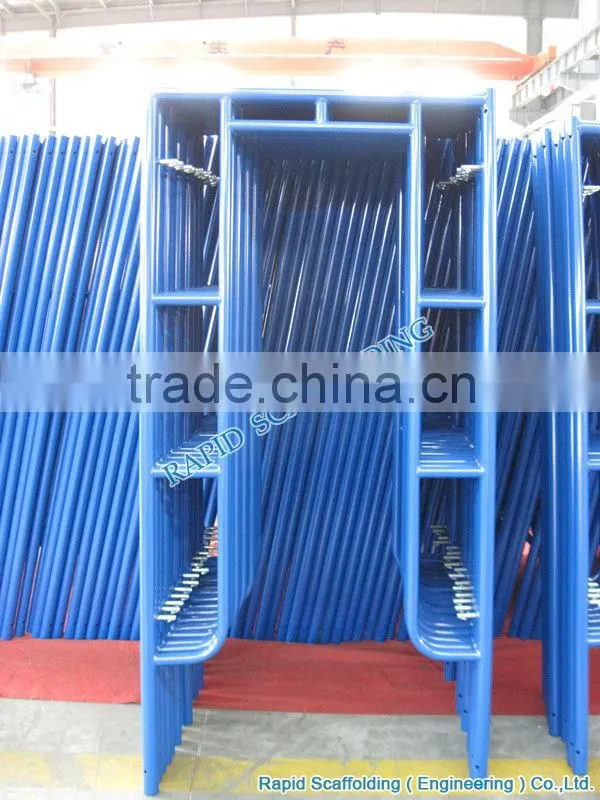 Walk through H Frame system powder coated scaffolding for building