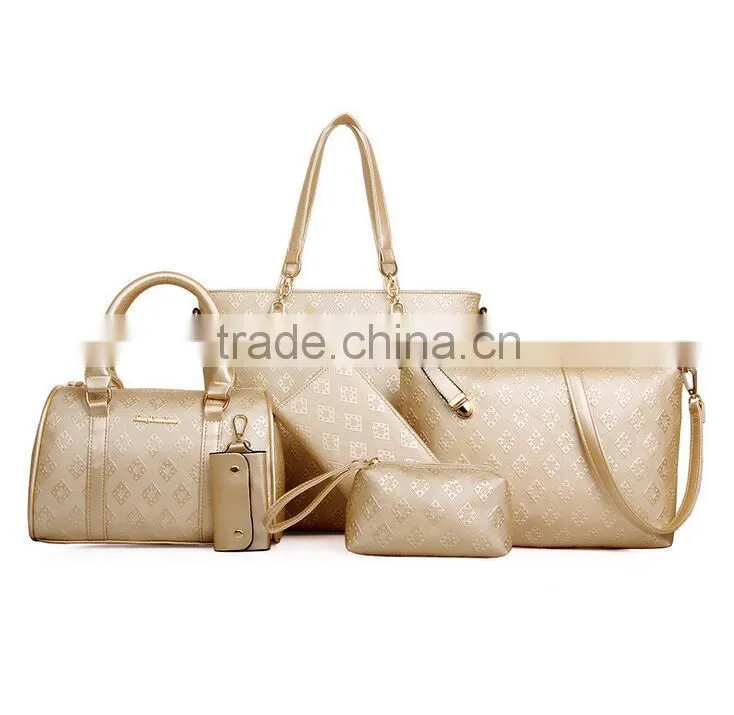 made china wholesale handbags collection woman 6 in 1 bags and cluthes
