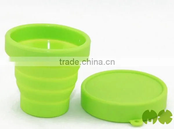 Durable Silicone Folding Cup, Wholesale Cheap Silicone Folding Cup, Food Grade Silicone Foding Cup