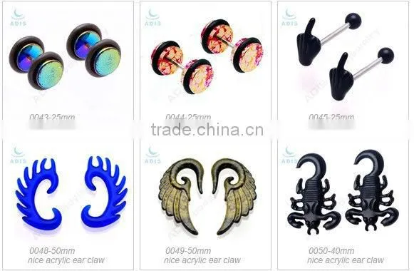 ear studs piercing chain skull mask cross in fashion jewelry