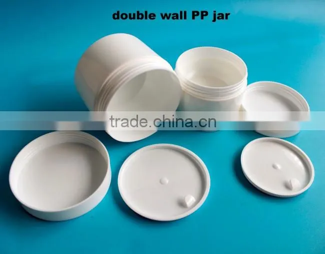 Plastic Manufacturing Jars Cosmetics, white cream PP jars with lids